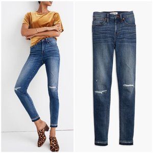 Madewell Distressed High Rise Petite Skinny Jeans